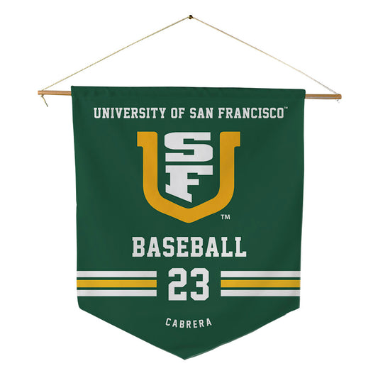 USFCA - NCAA Baseball : AC Cabrera - Pennant - 18" x 21"-0