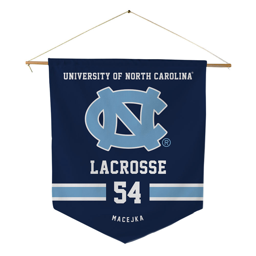 UNC - NCAA Men's Lacrosse : Luke Macejka - Pennant - 18" x 21"-0