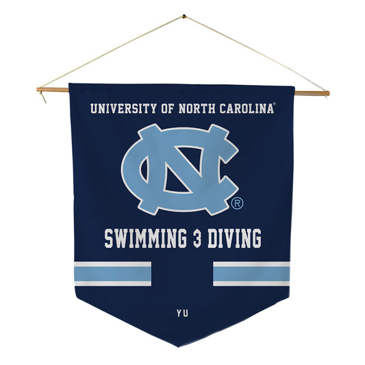 UNC - NCAA Men's Swimming & Diving : Yofang Yu - Pennant - 18" x 21"-0