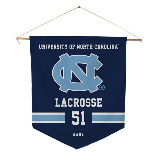UNC - NCAA Men's Lacrosse : Nathan Sage - Pennant - 18" x 21"-0