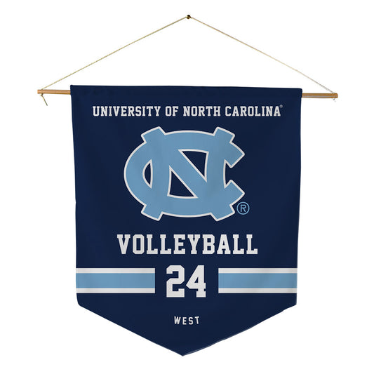 UNC - NCAA Women's Volleyball : Addison West - Pennant - 18" x 21"-0