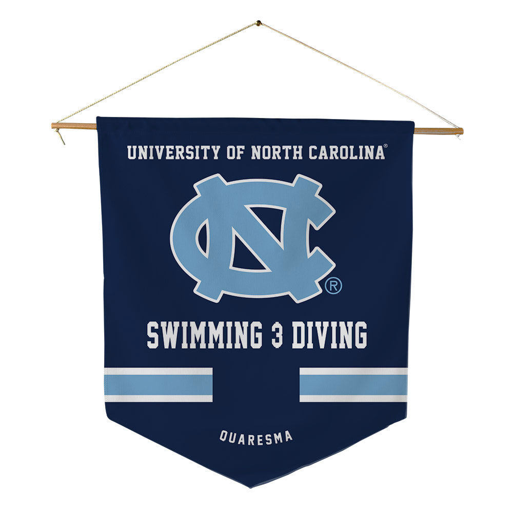 UNC - NCAA Men's Swimming & Diving : David Quaresma - Pennant - 18" x 21"-0