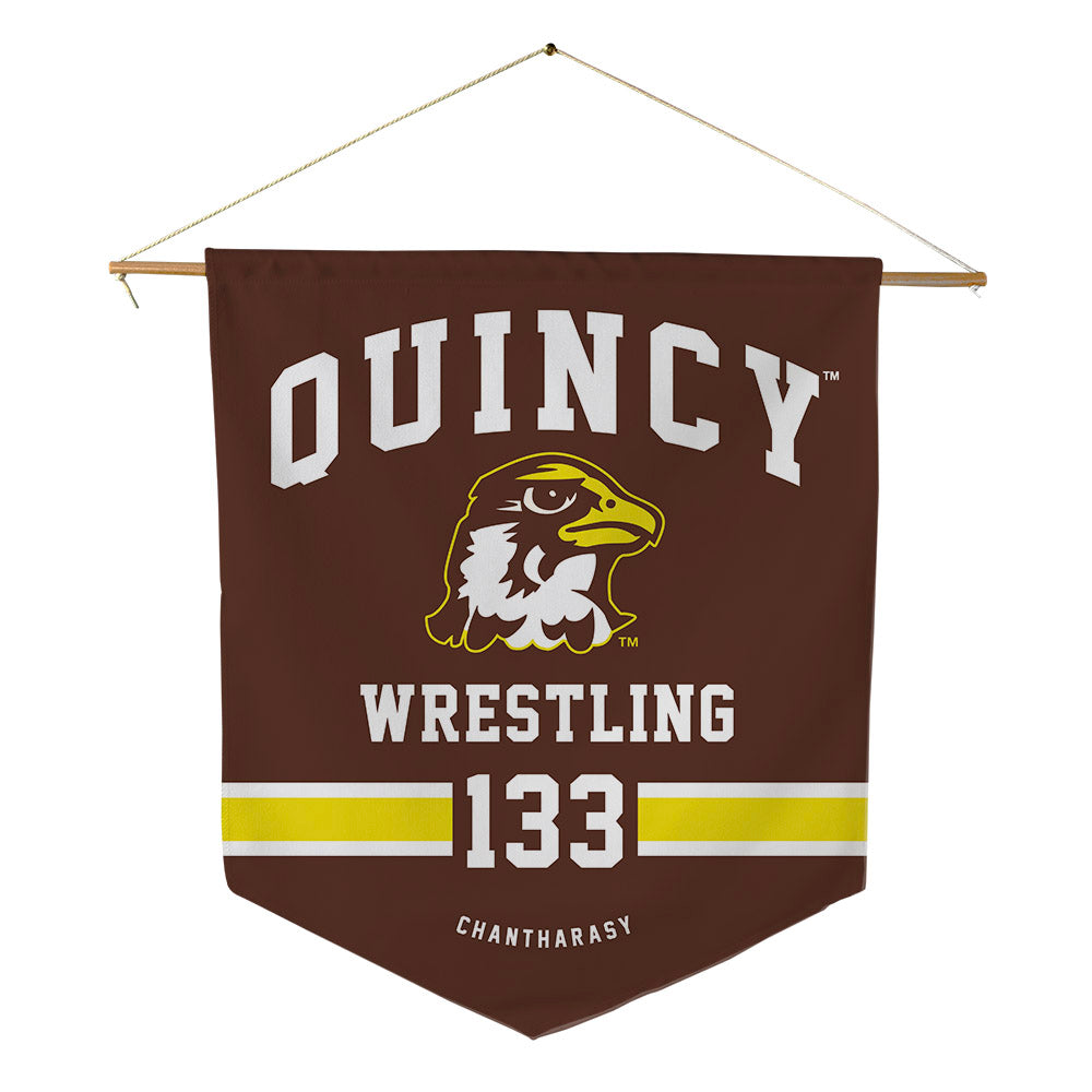 Quincy - NCAA Wrestling : Miller Chantharasy - Pennant - 18" x 21"-0