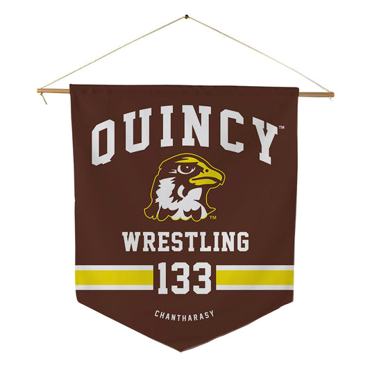 Quincy - NCAA Wrestling : Miller Chantharasy - Pennant - 18" x 21"-0