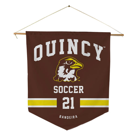 Quincy - NCAA Men's Soccer : Rodrigo Bandeira - Pennant - 18" x 21"-0