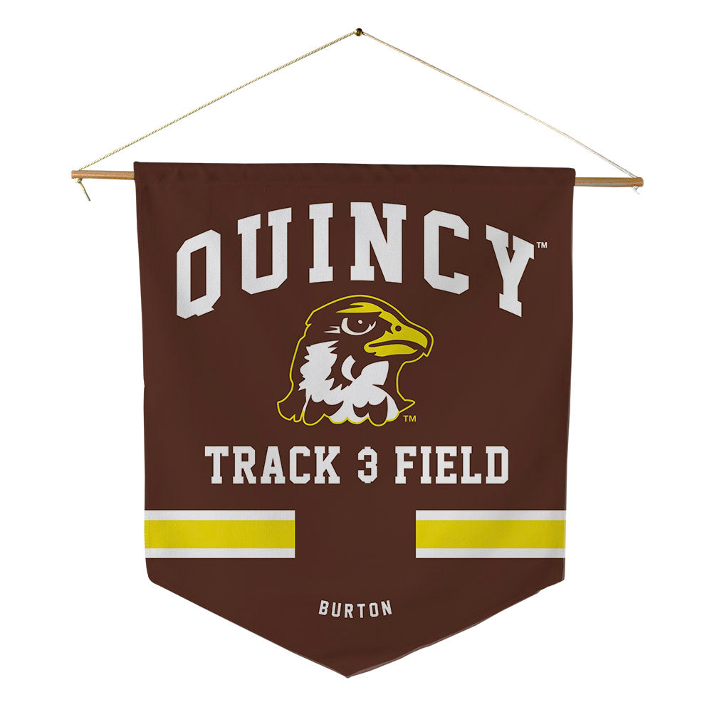 Quincy - NCAA Men's Track & Field : Riley Burton - Pennant - 18" x 21"-0