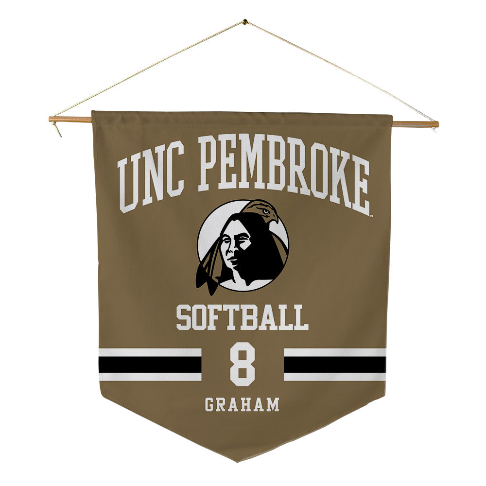 UNC Pembroke - NCAA Softball : Savannah Graham - Pennant - 18" x 21"-0