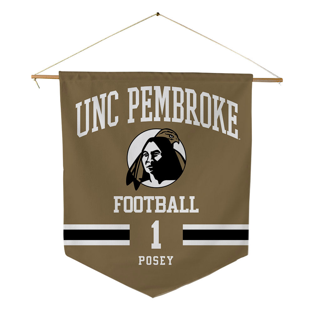 UNC Pembroke - NCAA Football : Miles Posey - Pennant - 18" x 21"-0