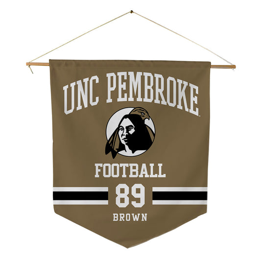 UNC Pembroke - NCAA Football : Malik Brown - Pennant - 18" x 21"-0