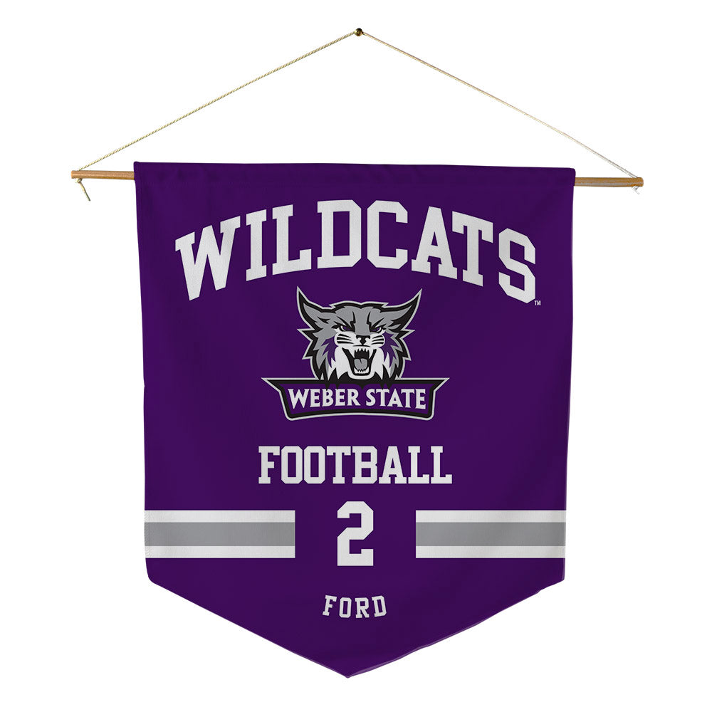 Weber - NCAA Football : Devin Ford - Pennant - 18" x 21"-0