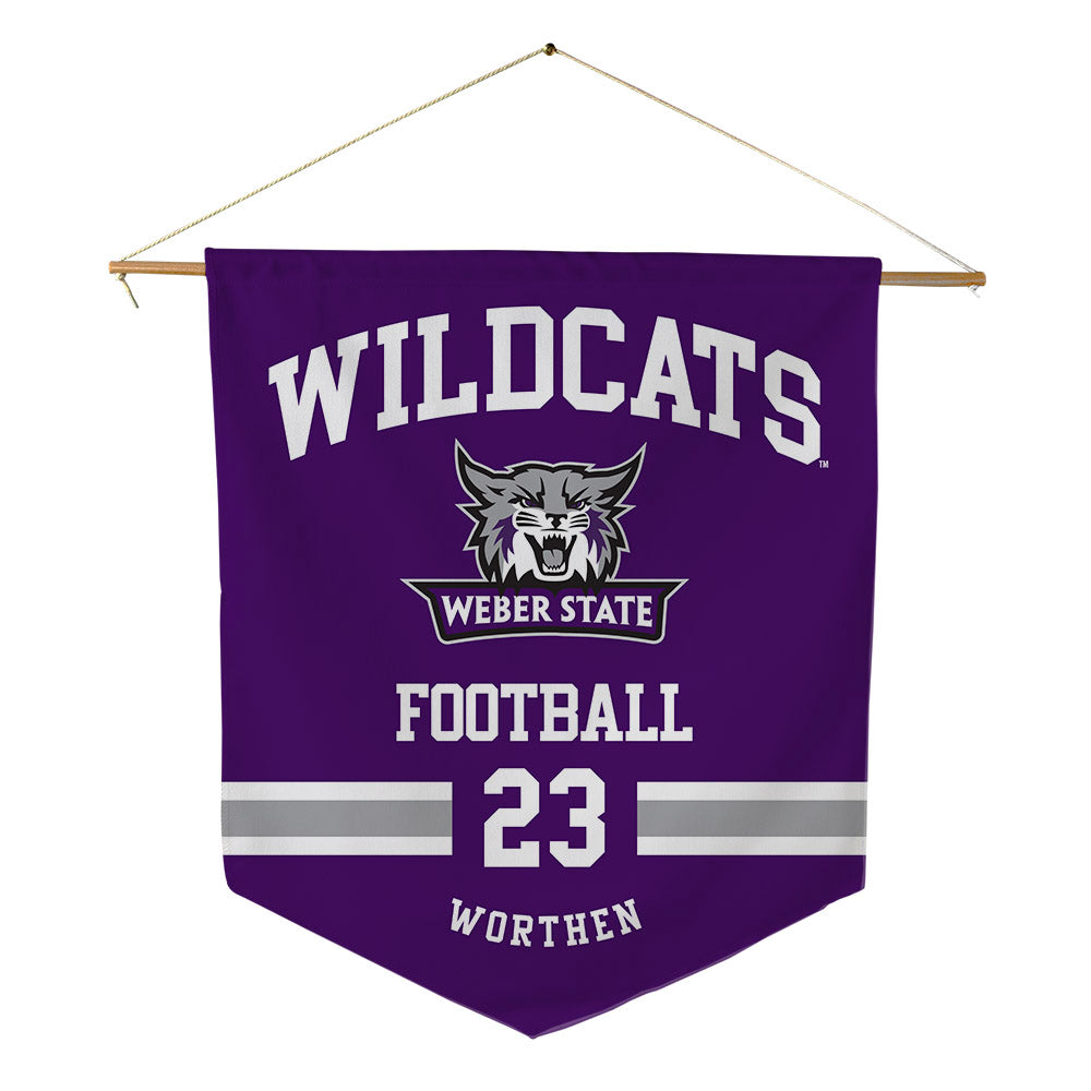 Weber - NCAA Football : Teni Worthen - Pennant - 18" x 21"-0