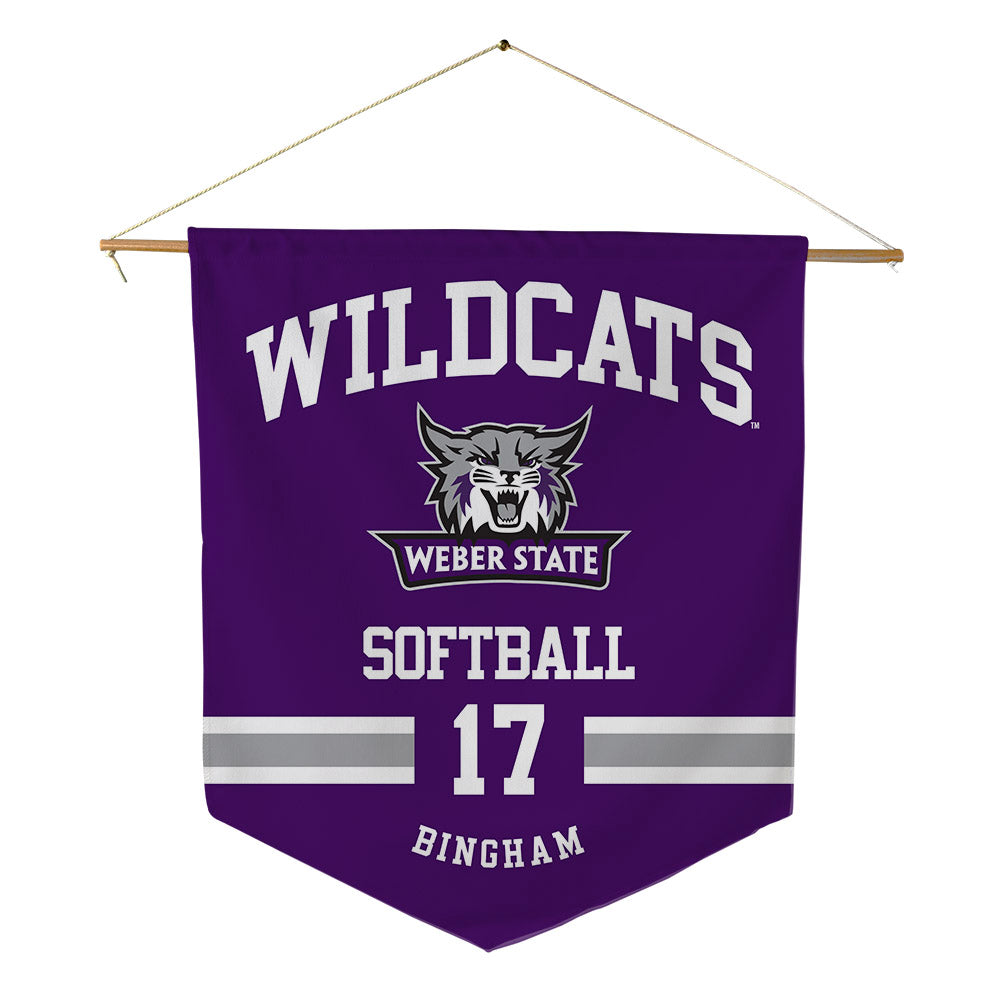 Weber - NCAA Softball : Emma Bingham - Pennant - 18" x 21"-0