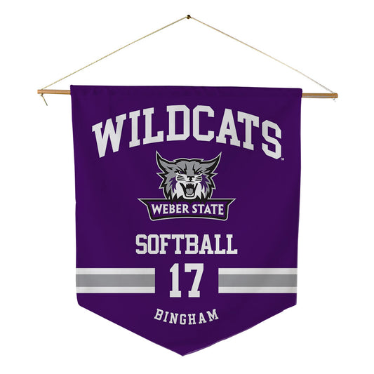 Weber - NCAA Softball : Emma Bingham - Pennant - 18" x 21"-0