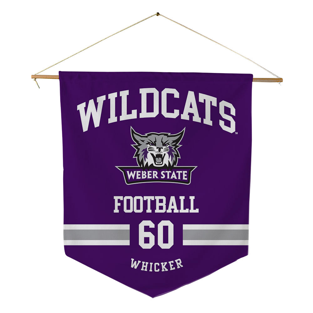 Weber - NCAA Football : Riley Whicker - Pennant - 18" x 21"-0