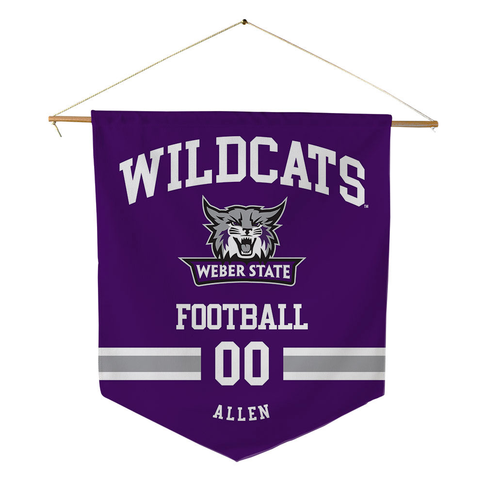 Weber - NCAA Football : Tristan Allen - Pennant - 18" x 21"-0