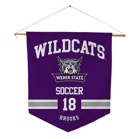Weber - NCAA Women's Soccer : Nellie Brooks - Pennant - 18" x 21"-0
