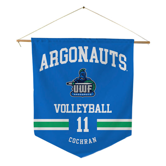 UWF - NCAA Women's Volleyball : Aniston Cochran - Pennant - 18" x 21"-0