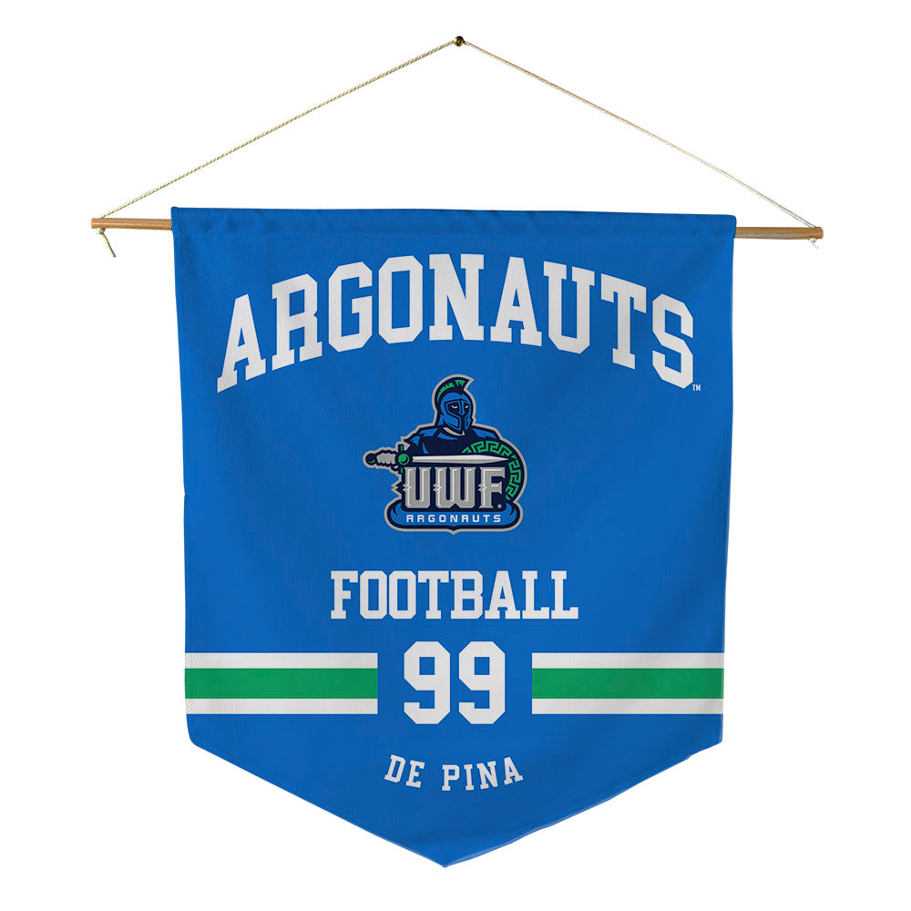 UWF - NCAA Football : Diego De pina - Pennant - 18" x 21"-0