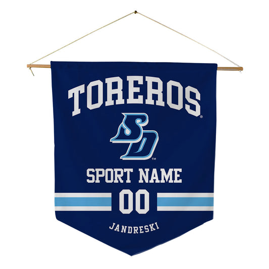San Diego - NCAA Women's Soccer : Olivia Jandreski - Pennant - 18" x 21"-0