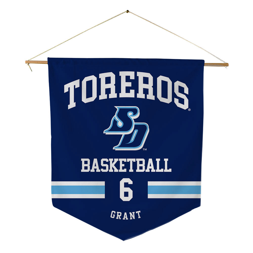 San Diego - NCAA Men's Basketball : Boden Grant - Pennant - 18" x 21"-0