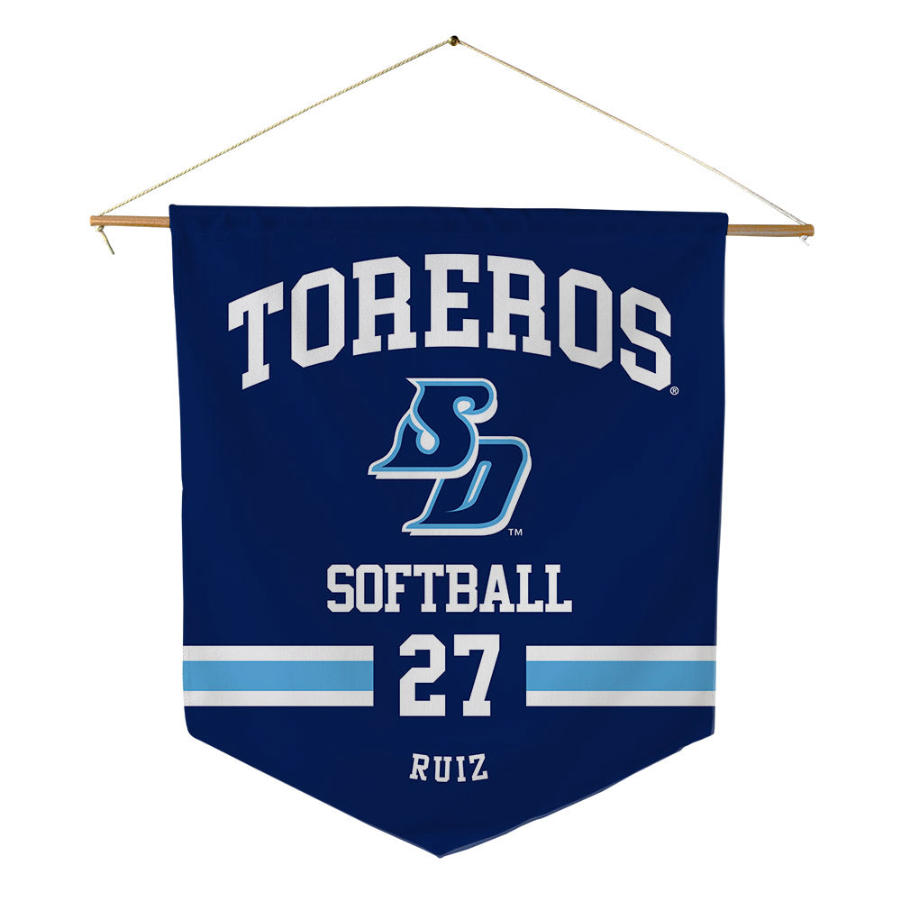 San Diego - NCAA Softball : Carly Ruiz - Pennant - 18" x 21"-0