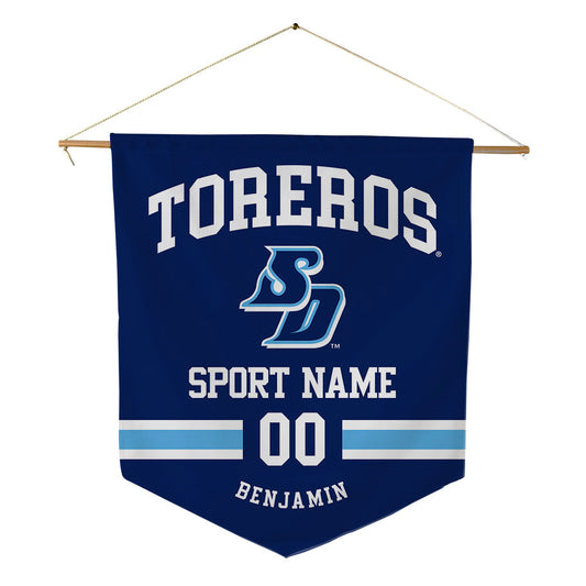 San Diego - NCAA Men's Basketball : Brandon Benjamin - Pennant - 18" x 21"-0