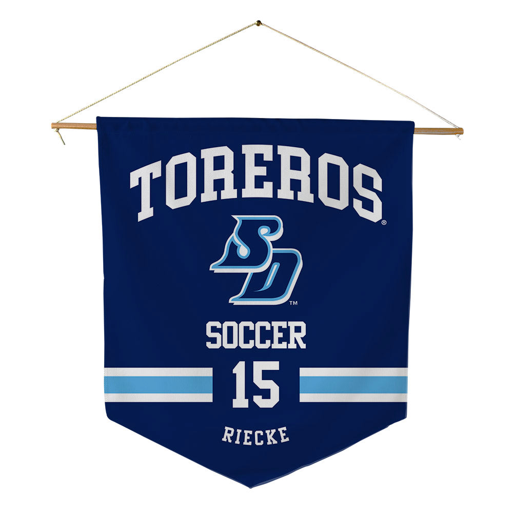 San Diego - NCAA Men's Soccer : Owen Riecke - Pennant - 18" x 21"-0