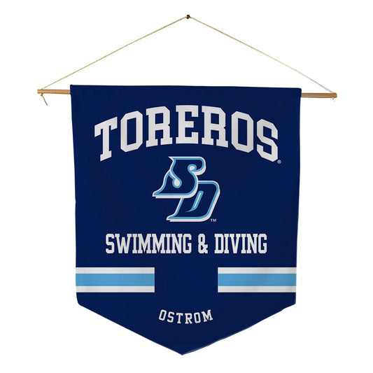 San Diego - NCAA Women's Swimming & Diving : Alexandra Ostrom - Pennant - 18" x 21"-0