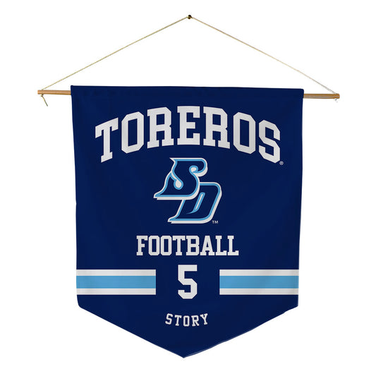 San Diego - NCAA Football : Nolan Story - Pennant - 18" x 21"-0
