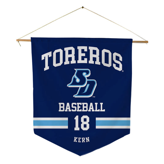 San Diego - NCAA Baseball : Tanner Kern - Pennant - 18" x 21"-0