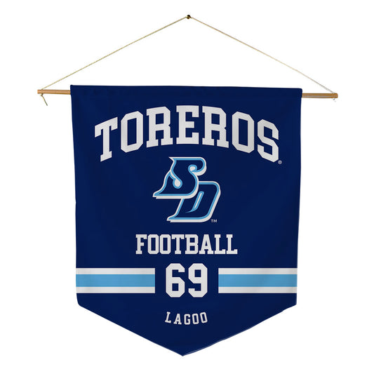 San Diego - NCAA Football : Mataniufeagaimaleata Lagoo - Pennant - 18" x 21"-0