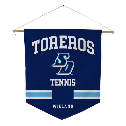 San Diego - NCAA Men's Tennis : Luc Wieland - Pennant - 18" x 21"-0
