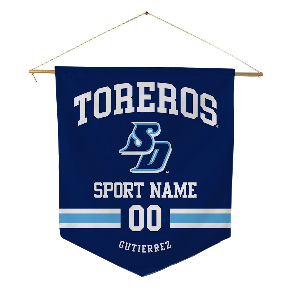 San Diego - NCAA Baseball : Diego Gutierrez - Pennant - 18" x 21"-0