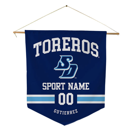 San Diego - NCAA Baseball : Diego Gutierrez - Pennant - 18" x 21"-0