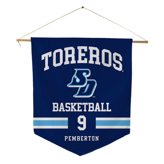 San Diego - NCAA Women's Basketball : Kiera Pemberton - Pennant - 18" x 21"-0