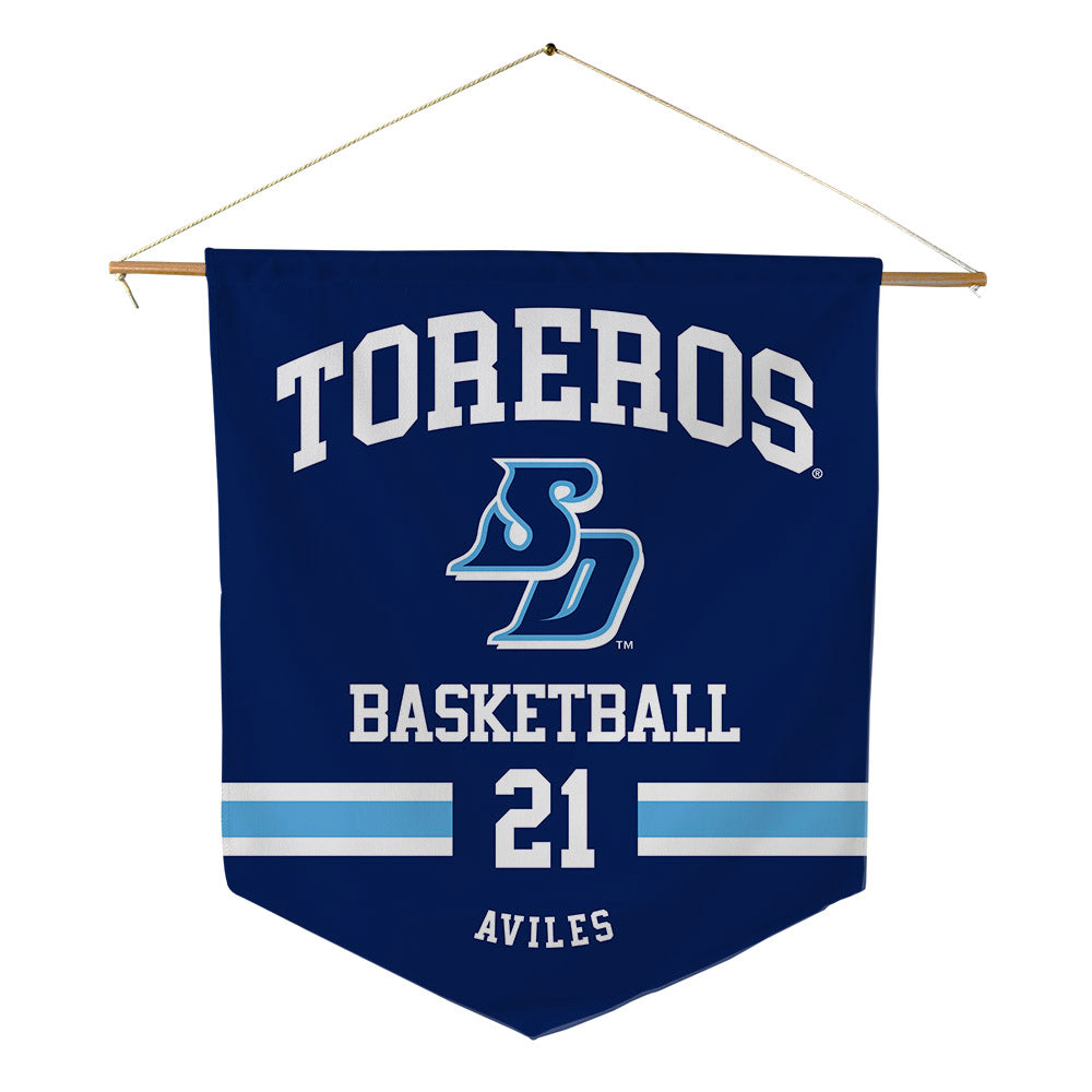 San Diego - NCAA Men's Basketball : Alejandro Aviles - Pennant - 18" x 21"-0