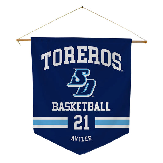 San Diego - NCAA Men's Basketball : Alejandro Aviles - Pennant - 18" x 21"-0