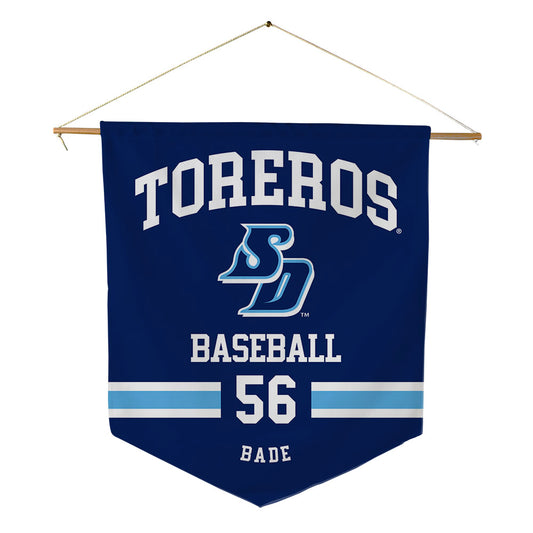 San Diego - NCAA Baseball : Kyle Bade - Pennant - 18" x 21"-0