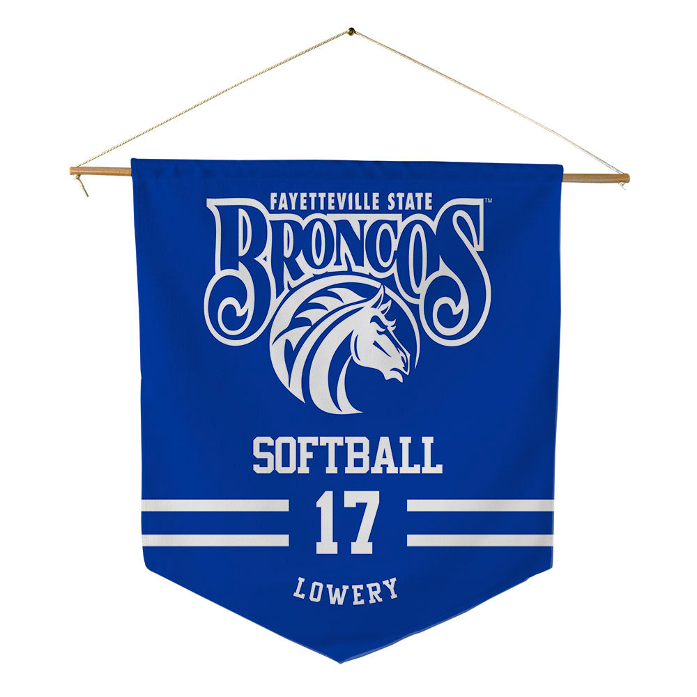 Fayetteville State - NCAA Softball : Tamarah Lowery - Pennant - 18" x 21"-0