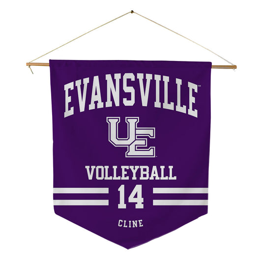 Evansville - NCAA Women's Volleyball : Chloe Cline - Pennant - 18" x 21"-0