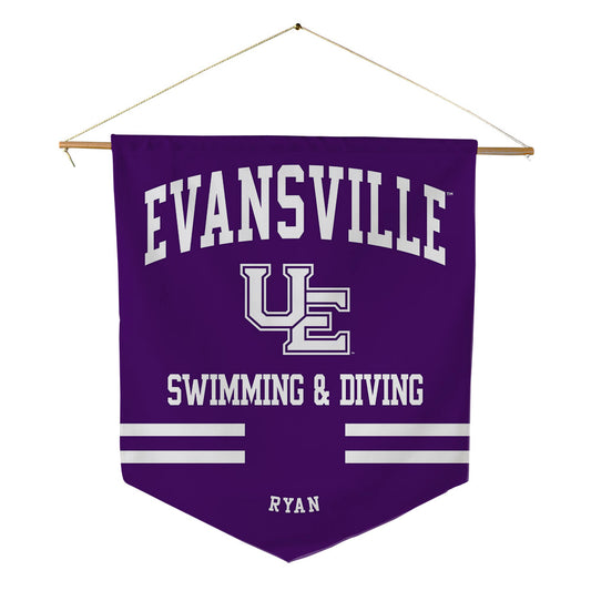 Evansville - NCAA Men's Swimming & Diving : Bryce Ryan - Pennant - 18" x 21"-0