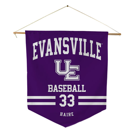 Evansville - NCAA Baseball : Reid Haire - Pennant - 18" x 21"-0