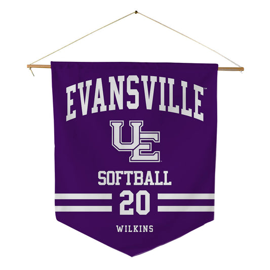 Evansville - NCAA Softball : Maliyah Wilkins - Pennant - 18" x 21"-0