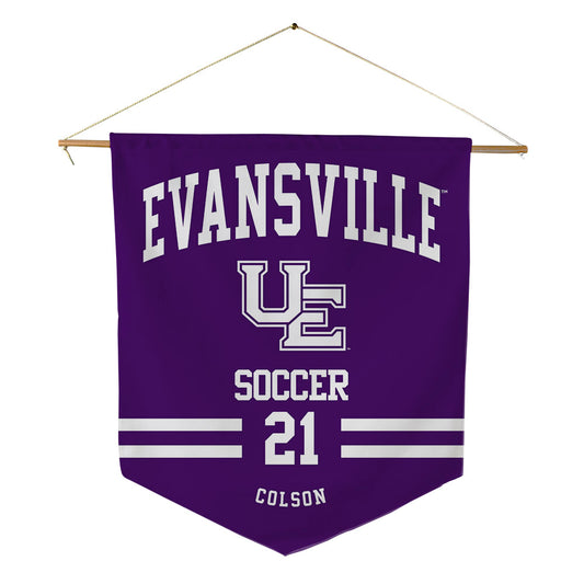 Evansville - NCAA Women's Soccer : Liv Colson - Pennant - 18" x 21"-0