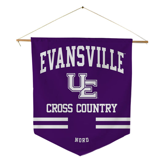 Evansville - NCAA Men's Cross Country : Aiden Nord - Pennant - 18" x 21"-0