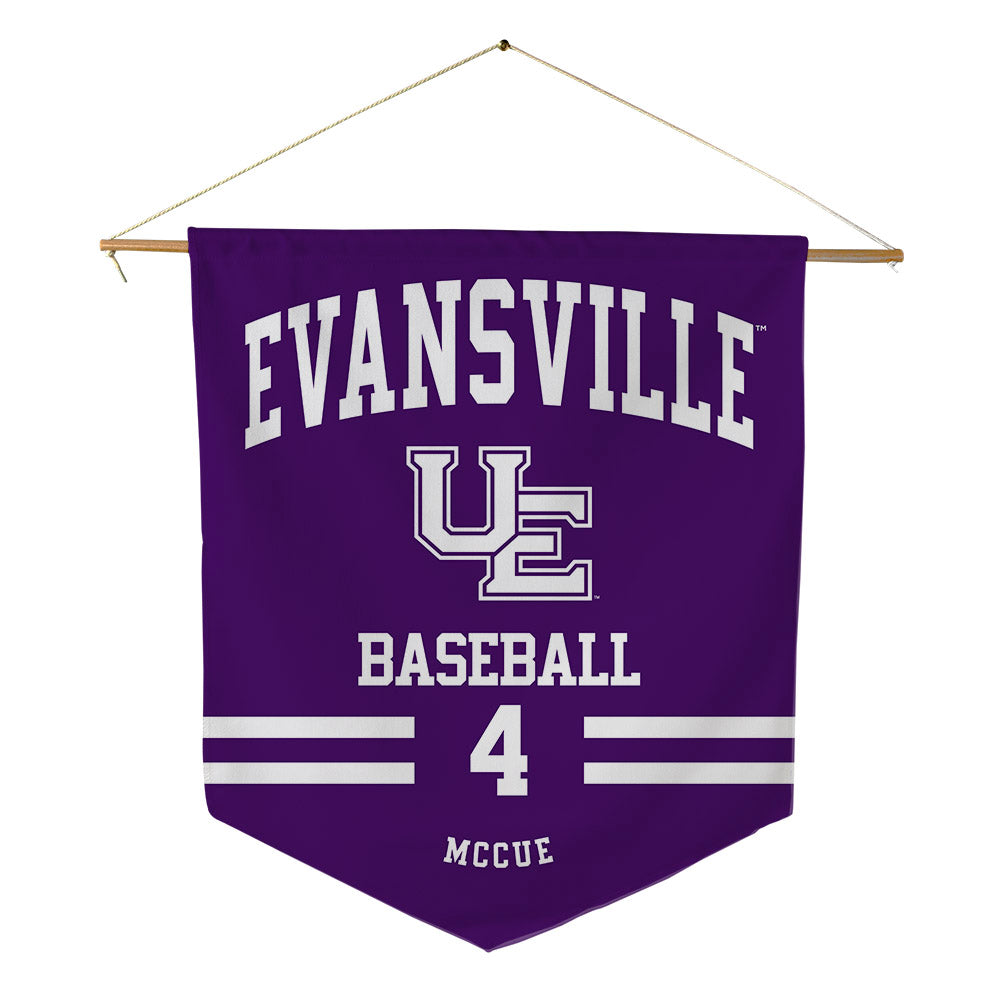Evansville - NCAA Baseball : Mason McCue - Pennant - 18" x 21"-0
