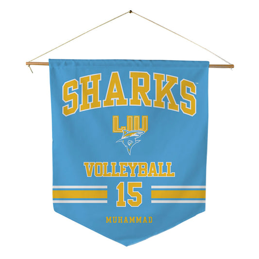 LIU - NCAA Women's Volleyball : Yasmeen Muhammad - Pennant - 18" x 21"-0