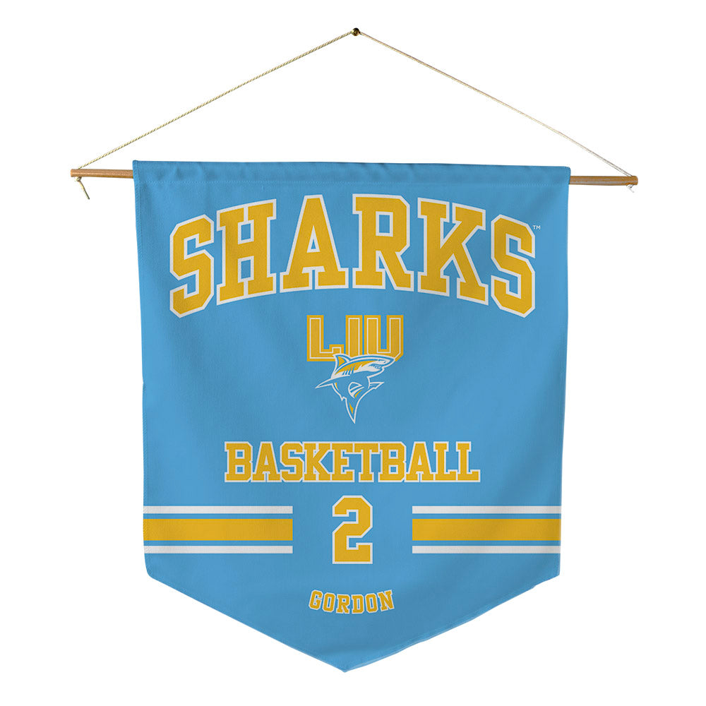 LIU - NCAA Men's Basketball : Greg Gordon - Pennant - 18" x 21"-0