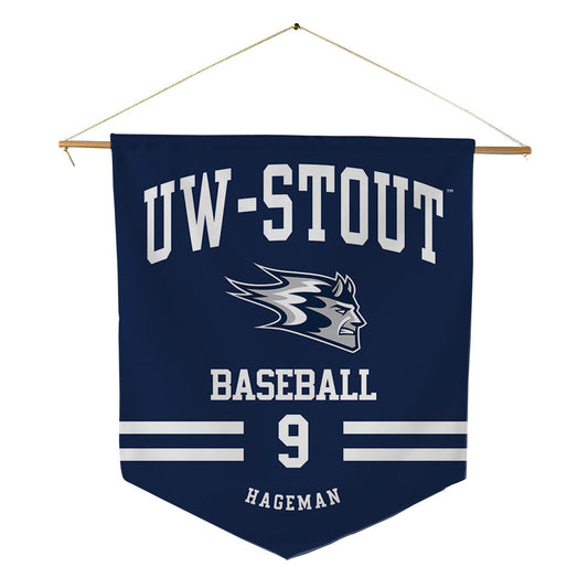 UW Stout - NCAA Baseball : Colin Hageman - Pennant - 18" x 21"-0