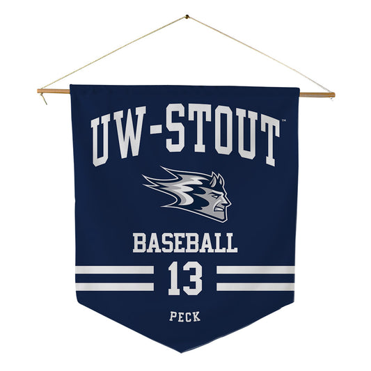 UW Stout - NCAA Baseball : Connor Peck - Pennant - 18" x 21"-0